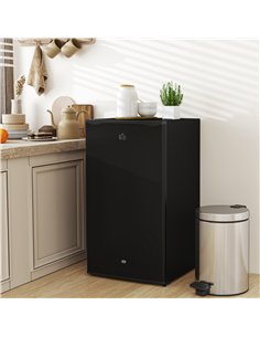 HOMCOM 91L Freestanding Under-Counter Fridge with Lock - Black 2