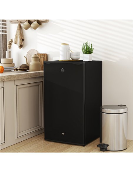 HOMCOM 91L Freestanding Under-Counter Fridge with Lock - Black - pic 132456 | FastDaddyshop