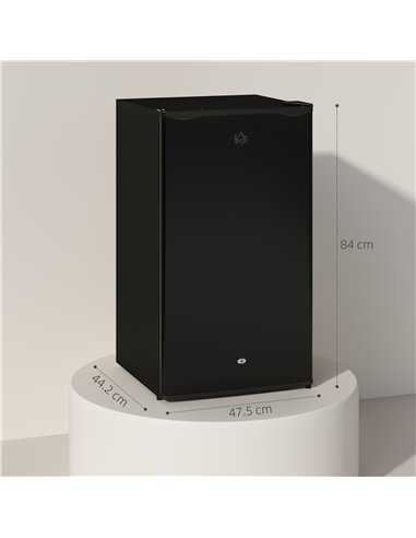 HOMCOM 91L Freestanding Under-Counter Fridge with Lock - Black