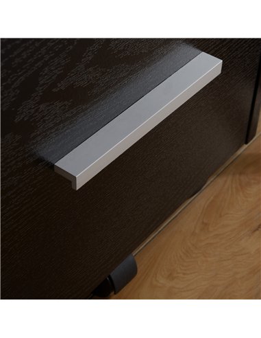 HOMCOM Three-Drawer Lockable Filing Cabinet - Black