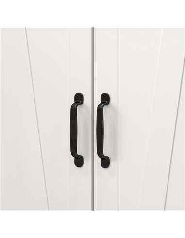 HOMCOM Multi-Storage Farmhouse Style Cabinet - White