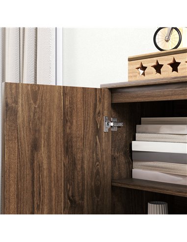 HOMCOM Sideboard Storage Cabinet with Golden Lines, Modern Luxury Living Room Cabinet with Adjustable Shelf, Steel Harpin Legs, 