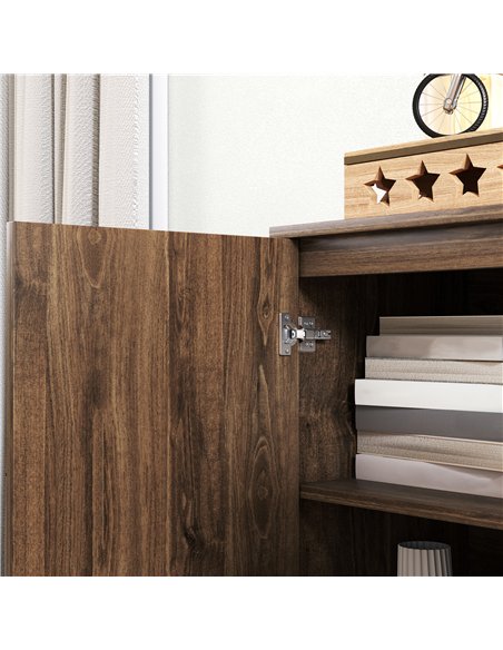 HOMCOM Sideboard Storage Cabinet with Golden Lines, Modern Luxury Living Room Cabinet with Adjustable Shelf, Steel Harpin Legs,  - pic 132571 | FastDaddyshop