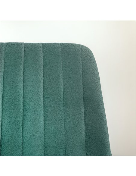 HOMCOM Set of Two Chenille-Feel Tub Bat Stools - Green - pic 132688 | FastDaddyshop