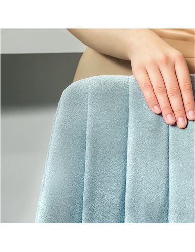 HOMCOM Set of Two Chenille-Feel Tub Bat Stools - Blue