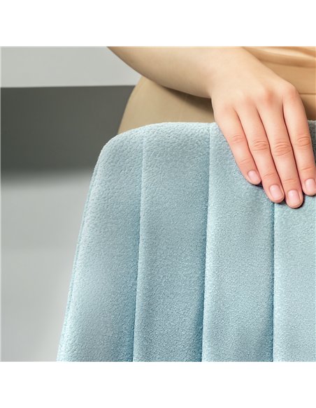 HOMCOM Set of Two Chenille-Feel Tub Bat Stools - Blue - pic 132724 | FastDaddyshop