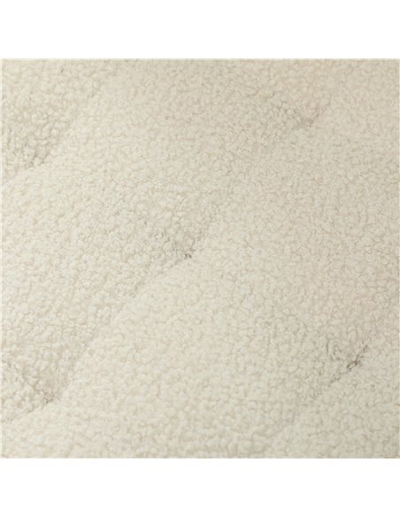 HOMCOM Teddy Fleece Storage Ottoman 31.8L - Cream White 838-478V70CW - pic 132768 | FastDaddyshop