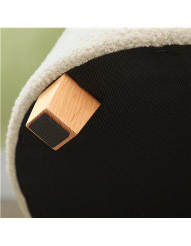 HOMCOM Teddy Fleece Storage Ottoman...