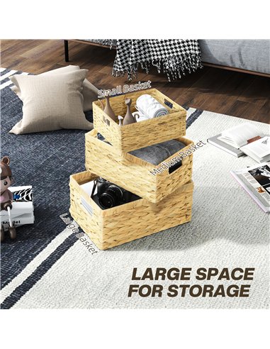 HOMCOM Trio Water Hyacinth Storage...