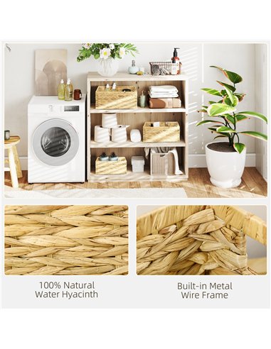 HOMCOM Trio Water Hyacinth Storage...
