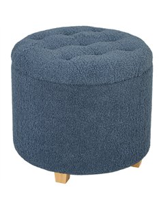 HOMCOM Teddy Fleece Storage Ottoman 31.8L 838-478V70BU -...