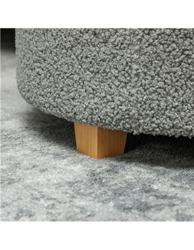 HOMCOM Teddy Fleece Storage Ottoman...