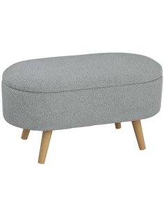HOMCOM Cosy Fleece Storage Bench 838-479V70CG - Grey
