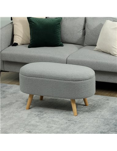 HOMCOM Cosy Fleece Storage Bench...