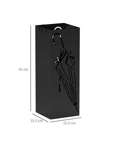 HOMCOM Square Metal Umbrella Stand...