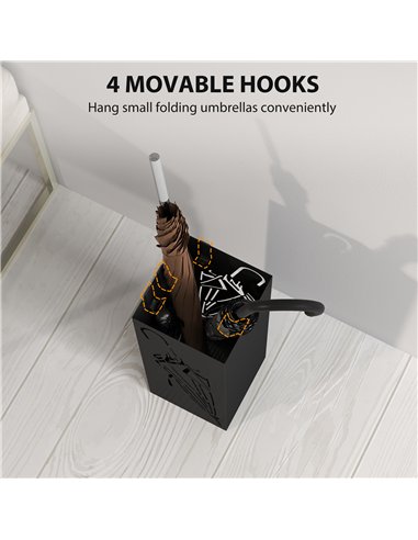 HOMCOM Square Metal Umbrella Stand...
