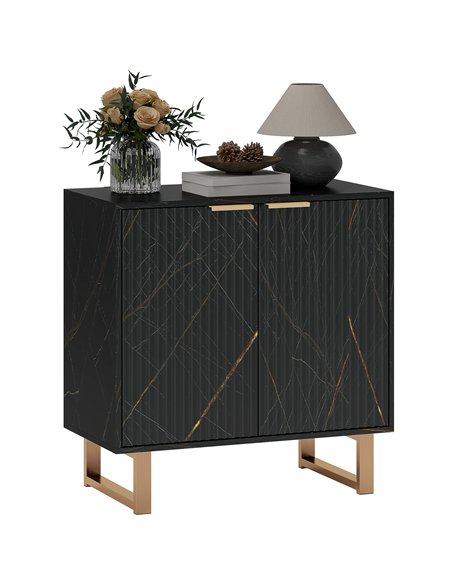 HOMCOM Luxe Textured Sideboard - Black/Gold-Tone 83B-153V00BK - pic 132878 | FastDaddyshop
