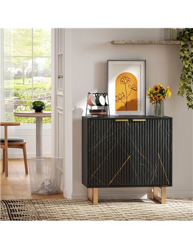 HOMCOM Luxe Textured Sideboard -...