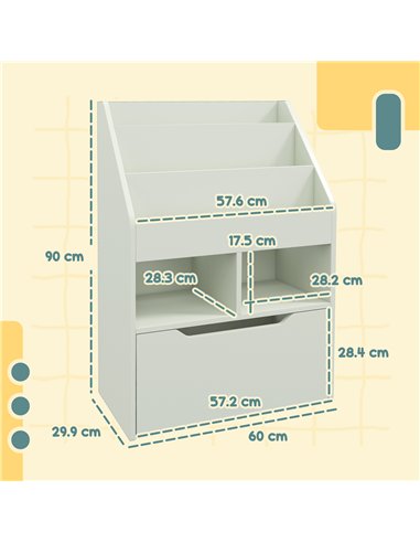 HOMCOM Children's Storage Bookshelf...