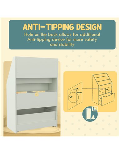 HOMCOM Children's Storage Bookshelf...