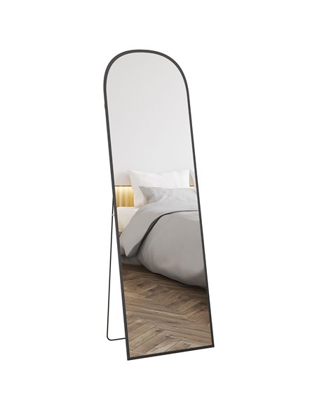 HOMCOM 162cm Full Length Aluminium Mirror 831-740V00BK - Black - pic 132896 | FastDaddyshop