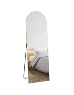 HOMCOM Arched Full Length Mirror 150cm - Gold Tone...