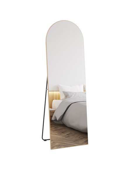 HOMCOM Arched Full Length Mirror 150cm - Gold Tone 831-863V80GD - pic 132905 | FastDaddyshop
