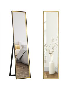 HOMCOM Dual-Colour Full Length Mirror, 37 x 157cm, Black,...