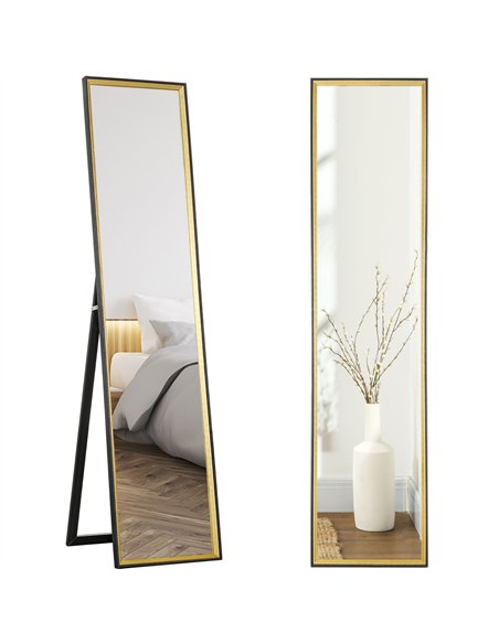 HOMCOM Dual-Colour Full Length Mirror, 37 x 157cm, Black, 831-865V80BK - pic 132923 | FastDaddyshop
