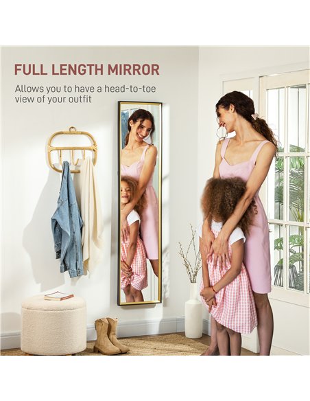 HOMCOM Dual-Colour Full Length Mirror, 37 x 157cm, Black, 831-865V80BK - pic 132926 | FastDaddyshop