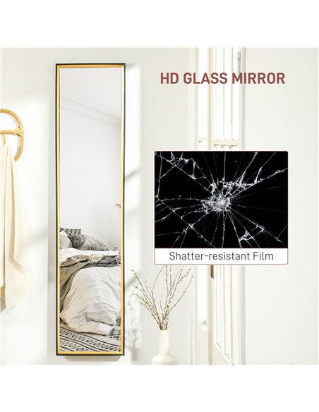 HOMCOM Dual-Colour Full Length Mirror, 37 x 157cm, Black, 831-865V80BK - pic 132929 | FastDaddyshop