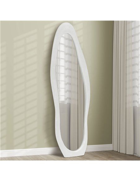 HOMCOM Retro Wavy Velvet Mirror 831-860V70WT - White - pic 132932 | FastDaddyshop
