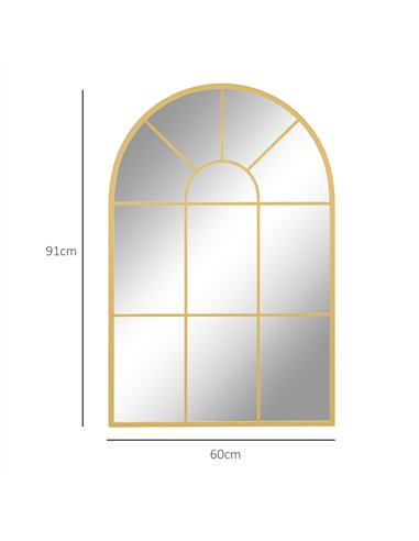 HOMCOM Retro Arched Window Mirror, 91...