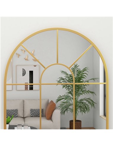 HOMCOM Retro Arched Window Mirror, 91...