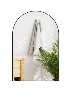 HOMCOM Arched HD Mirror 60x90cm - Black 834-808V01BK