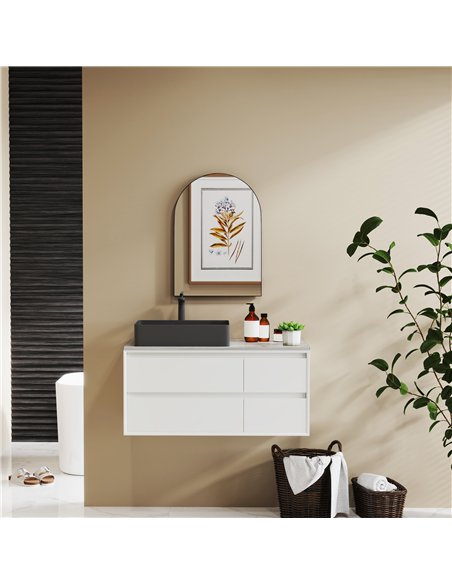 HOMCOM Arched HD Mirror 50x70cm - Black 834-808V00BK - pic 132967 | FastDaddyshop