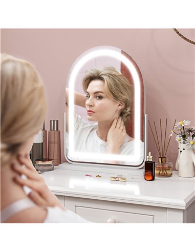 HOMCOM 360° LED Vanity Mirror with...