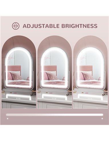 HOMCOM 360° LED Vanity Mirror with...