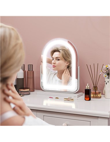 HOMCOM 360° LED Vanity Mirror, Touch...