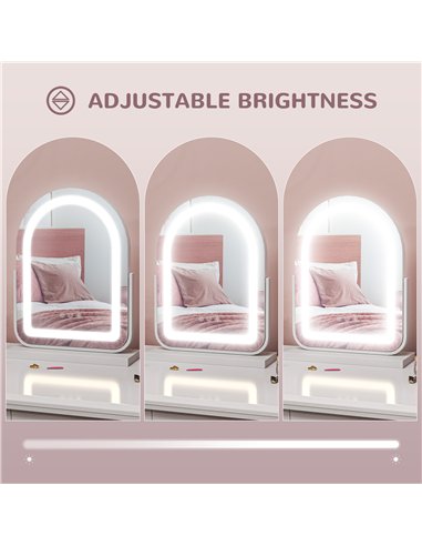 HOMCOM 360° LED Vanity Mirror, Touch...