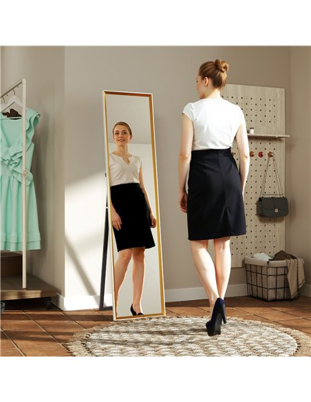 HOMCOM Dual-Colour Full Length Mirror, 37 x 157cm, White, 831-865V80WT - pic 133005 | FastDaddyshop