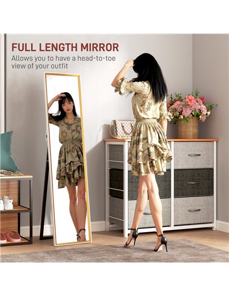 HOMCOM Dual-Colour Full Length Mirror, 37 x 157cm, White, 831-865V80WT - pic 133007 | FastDaddyshop