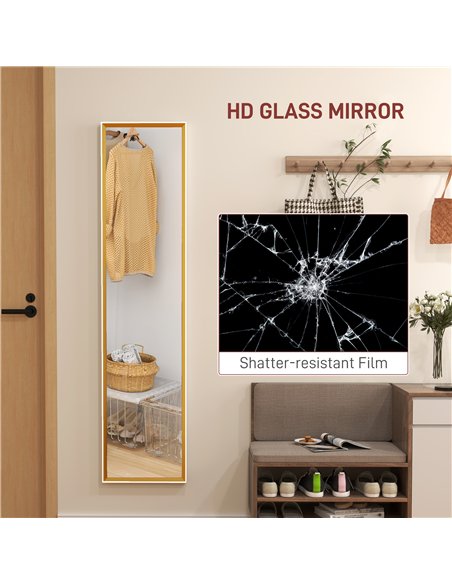 HOMCOM Dual-Colour Full Length Mirror, 37 x 157cm, White, 831-865V80WT - pic 133010 | FastDaddyshop