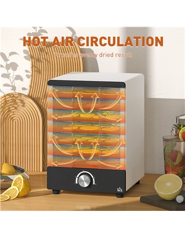 HOMCOM 7-Tray Adjustable Food...