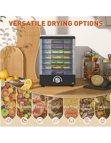 HOMCOM 7-Tray Adjustable Food...
