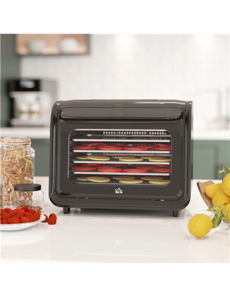HOMCOM Gourmet Six-Tray Dehydrator 800-231V70BK - Black - pic 133023 | FastDaddyshop