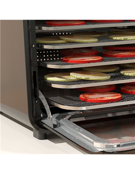 HOMCOM Gourmet Six-Tray Dehydrator 800-231V70BK - Black - pic 133030 | FastDaddyshop