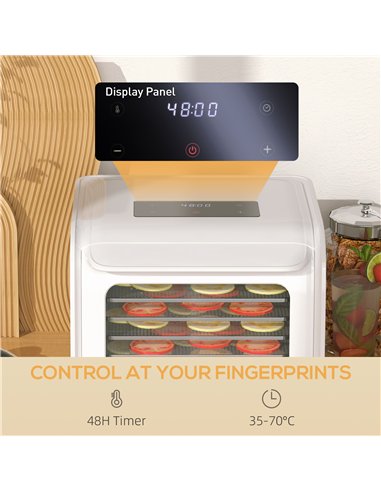 HOMCOM Gourmet Six-Tray Dehydrator...
