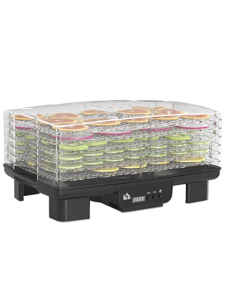 HOMCOM Gourmet Six-Tray Dehydrator 800-230V70BK - Black - pic 133040 | FastDaddyshop