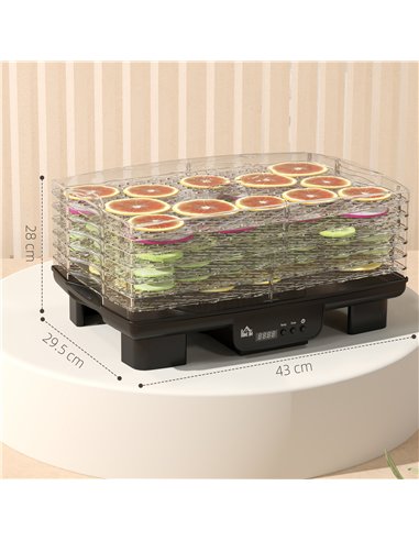 HOMCOM Gourmet Six-Tray Dehydrator...